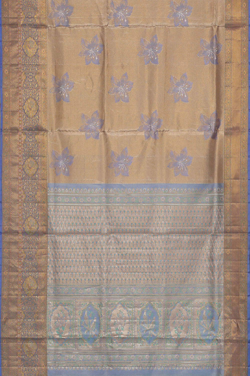 Image of Kanchipattu Gold Tissue Brocade Saree
