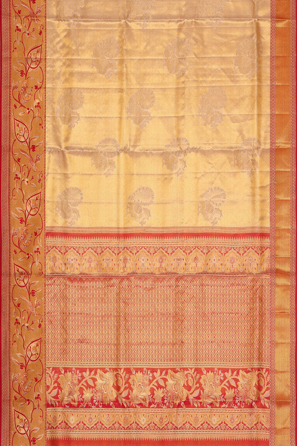 Kanchipattu Gold Tissue Brocade Saree