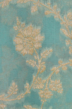 Image of Banarasi Georgette Sea Blue Saree