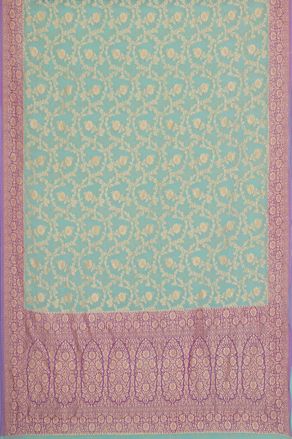 Banarasi Georgette Sea Blue Saree
