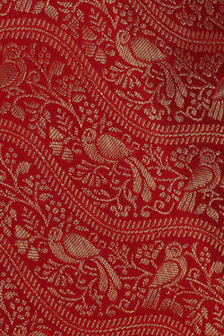 Image of Kanchipattu Red Brocade Saree