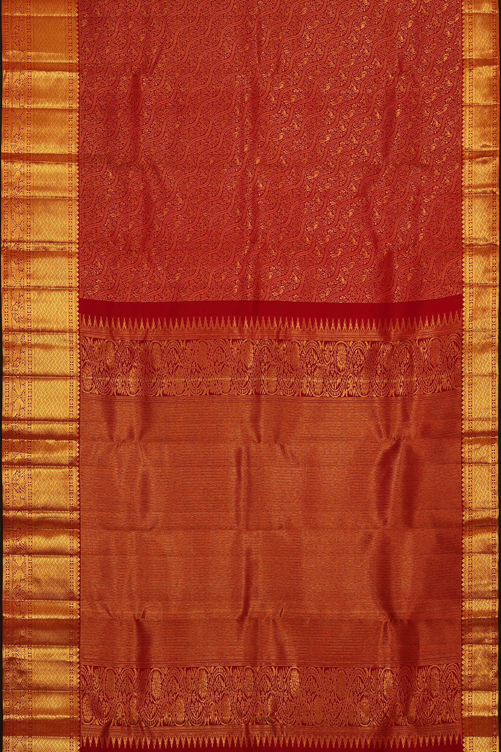 Image of Kanchipattu Red Brocade Saree