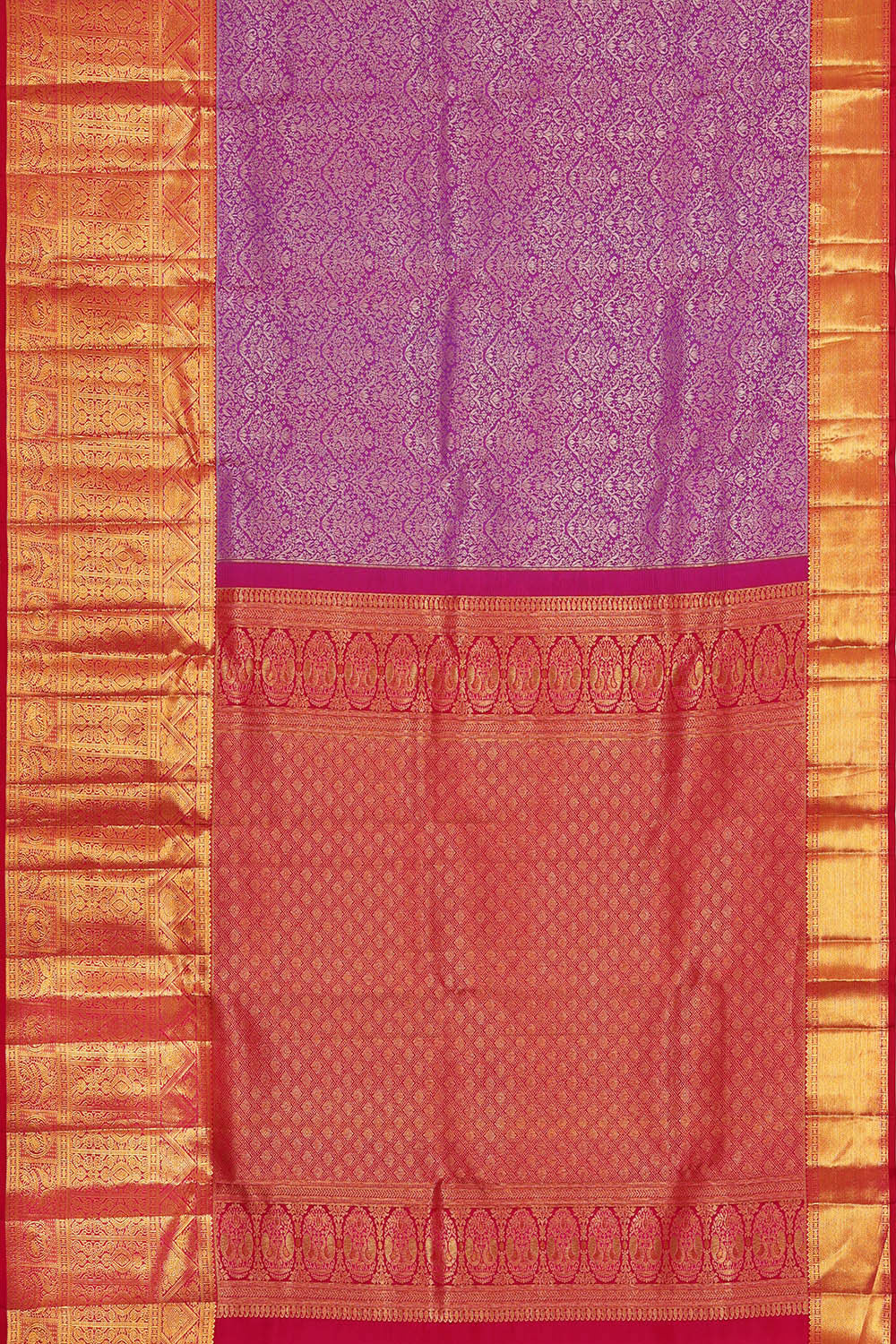 Image of Kanchipattu Lavender Brocade Saree