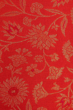 Image of Kanchipattu Red Brocade Saree