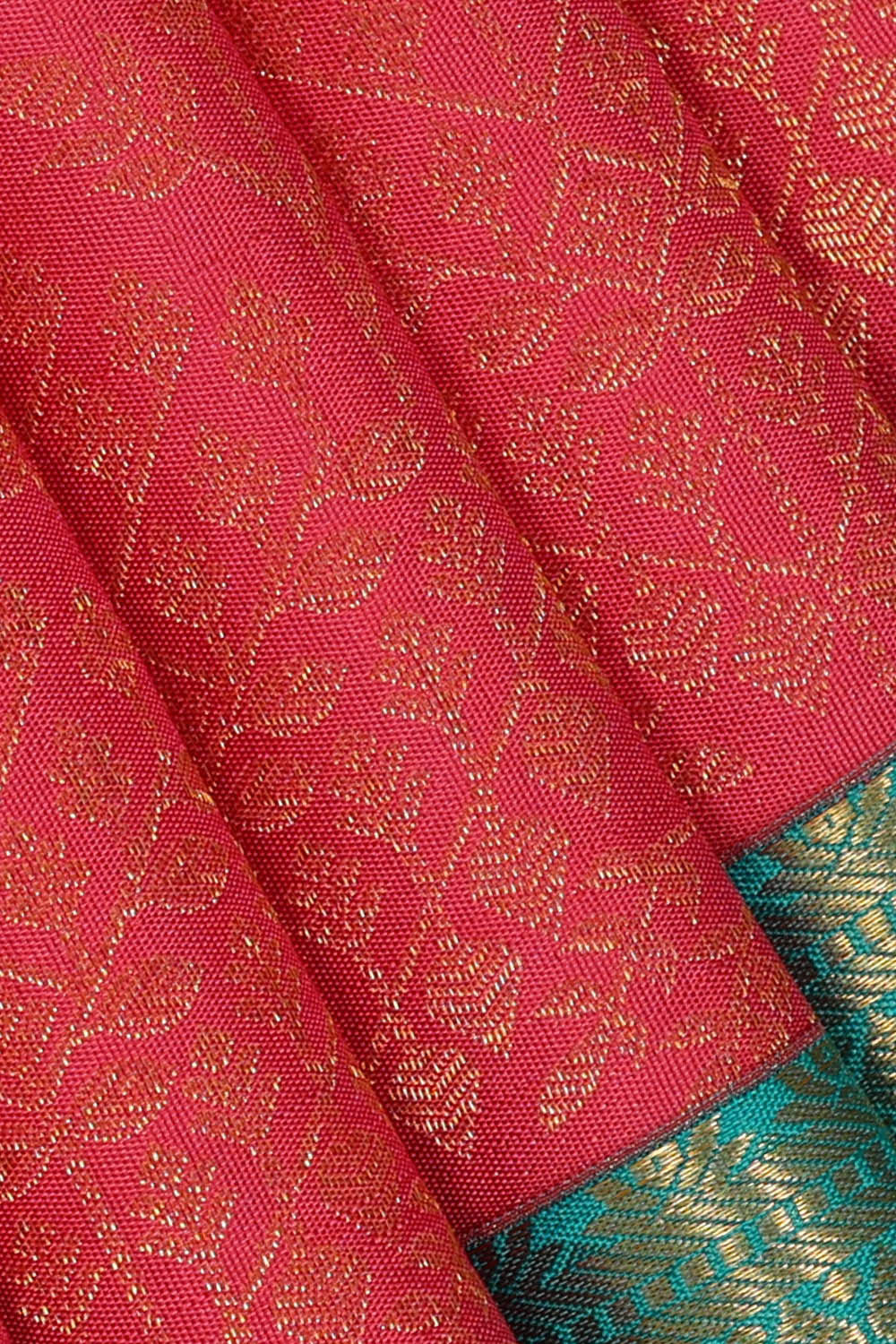 Image of Kanchipattu Peach Pink Brocade Saree