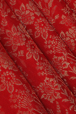 Image of Kanchipattu Red Brocade Saree