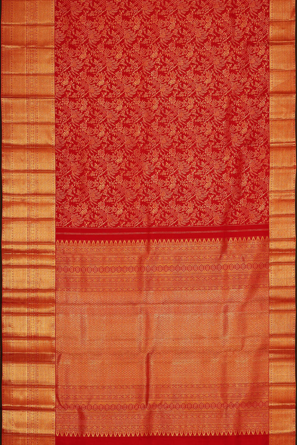 Kanchipattu Red Brocade Saree