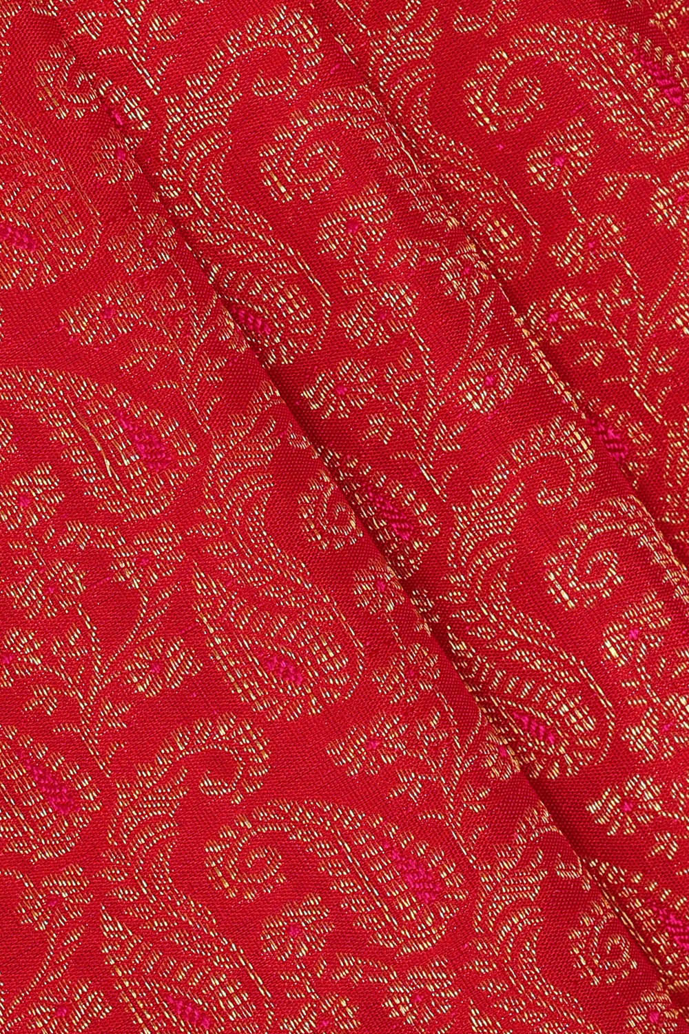 Image of Kanchipattu Red Brocade Saree
