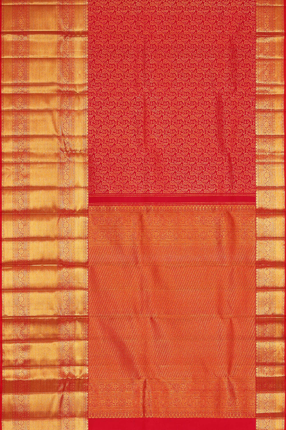 Image of Kanchipattu Red Brocade Saree
