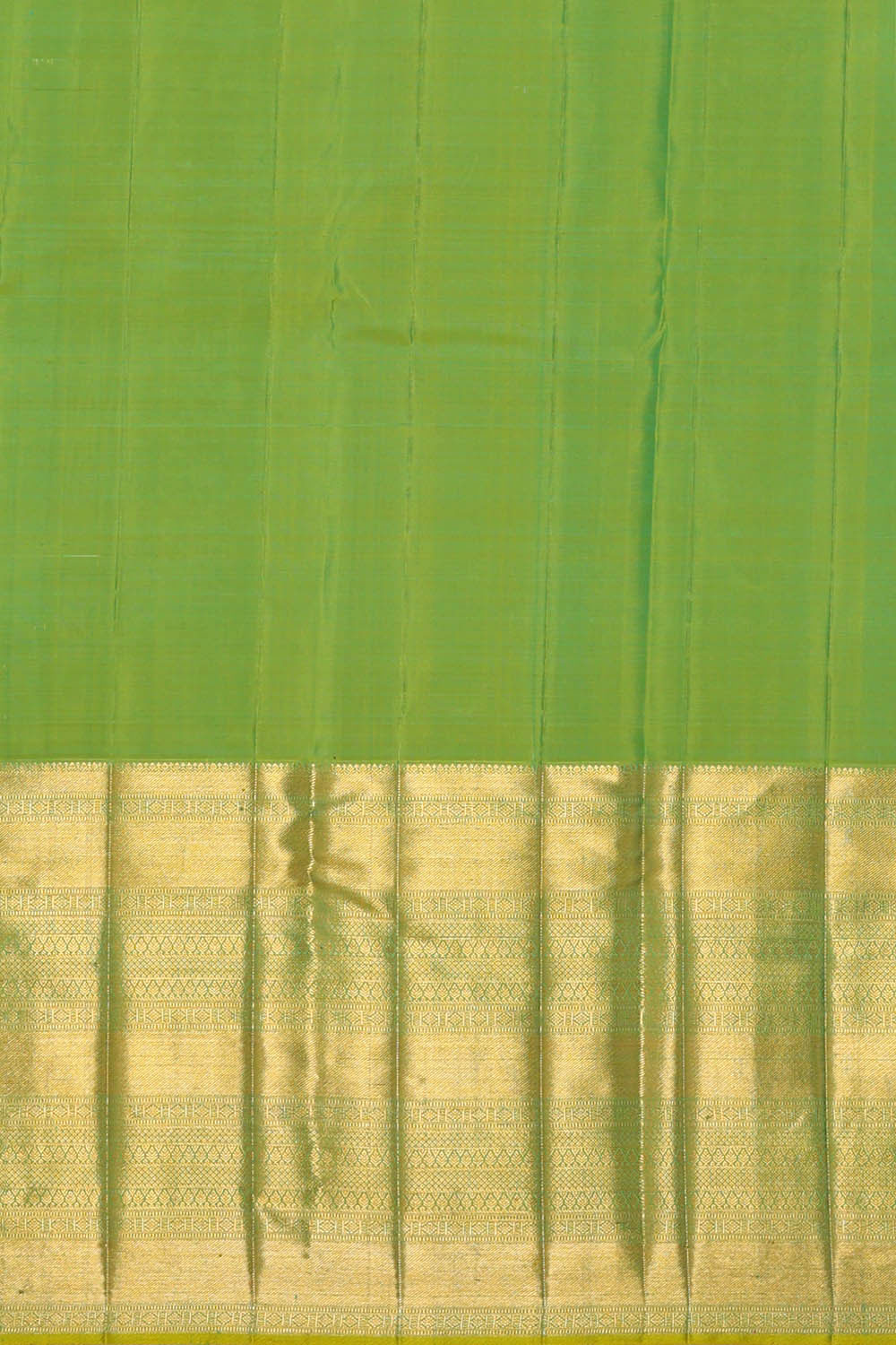 Kanchipattu Parrot Green Brocade Saree