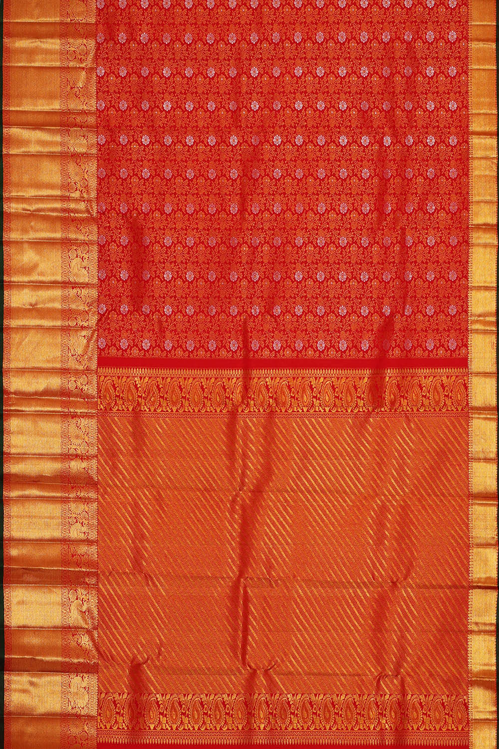 Kanchipattu Red Brocade Saree