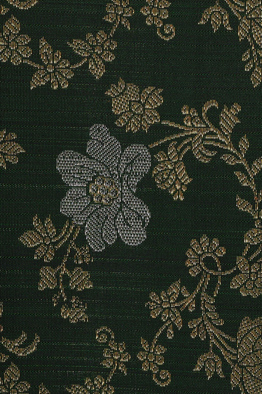 Kanchipattu Bottle Green Brocade Saree