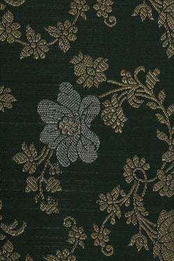 Image of Kanchipattu Bottle Green Brocade Saree
