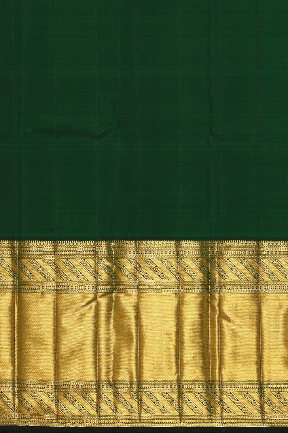 Kanchipattu Bottle Green Brocade Saree