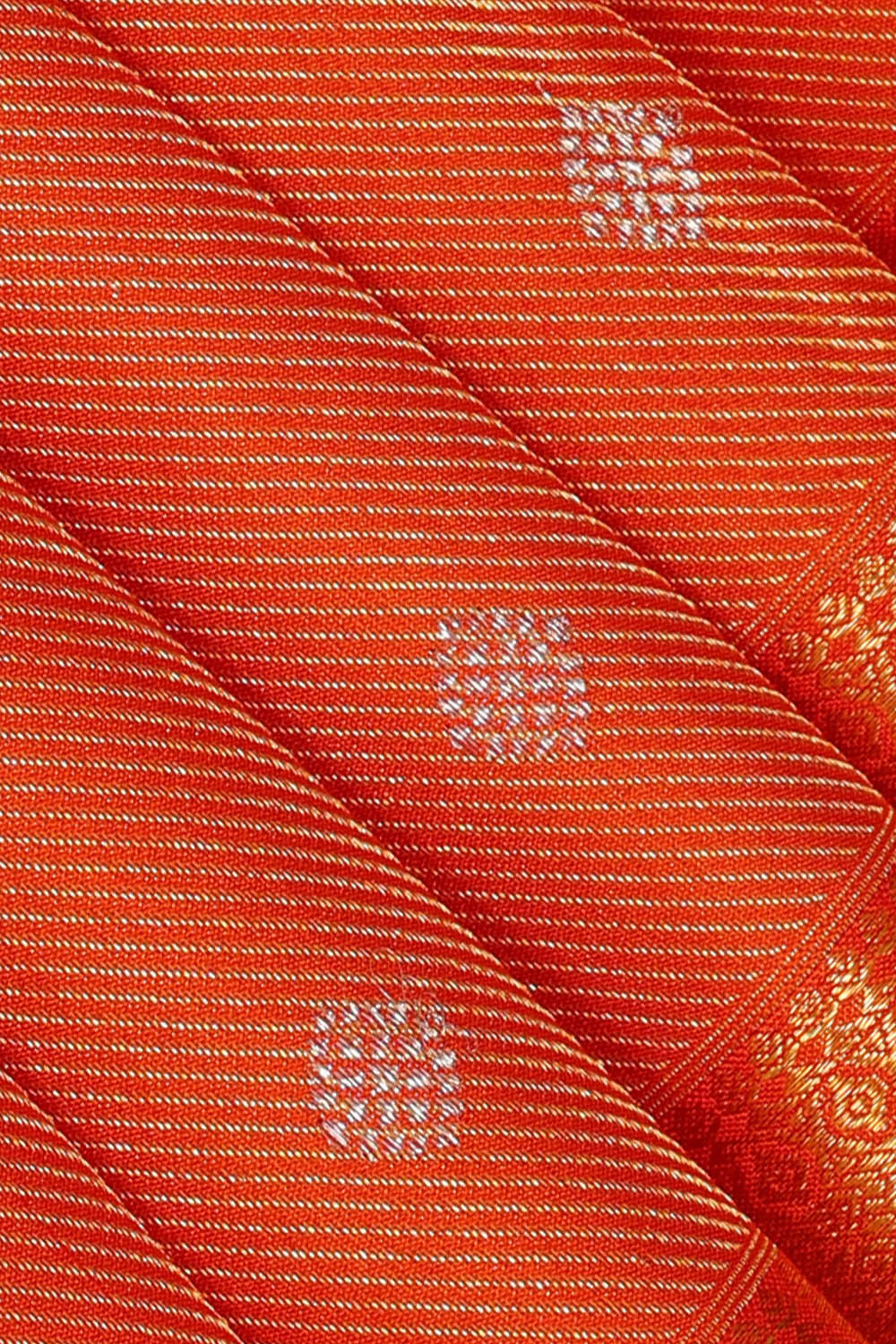Kanchipattu Orange Brocade Saree