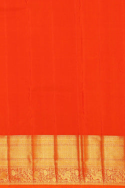 Image of Kanchipattu Orange Brocade Saree
