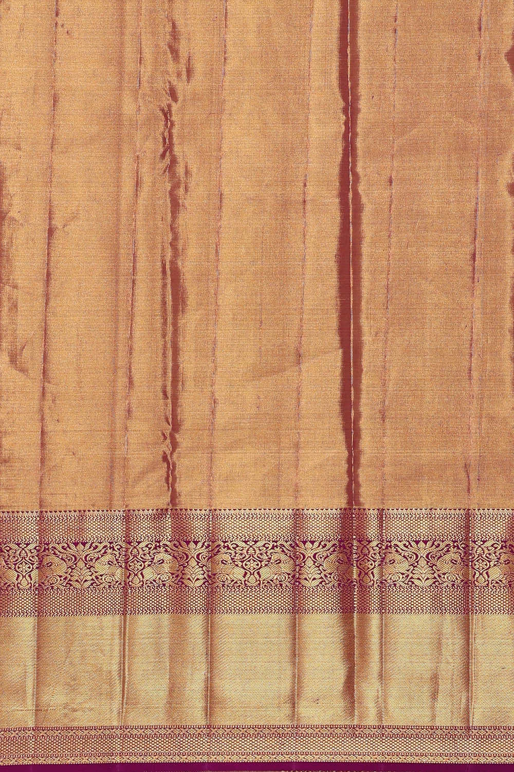 Kanchipattu Golden Yellow Tissue Brocade Saree
