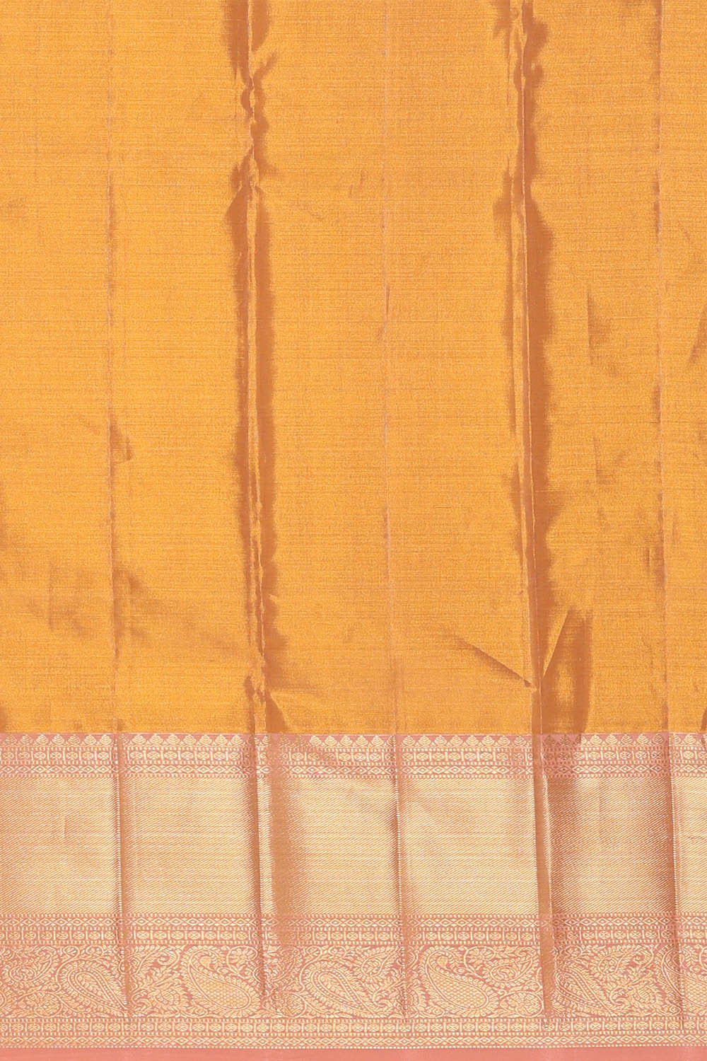 Kanchipattu Dark Gold Tissue Brocade Saree