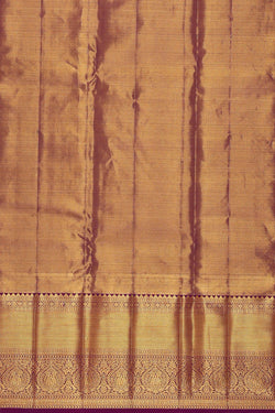 Image of Kanchipattu Golden Purple Tissue Brocade Saree