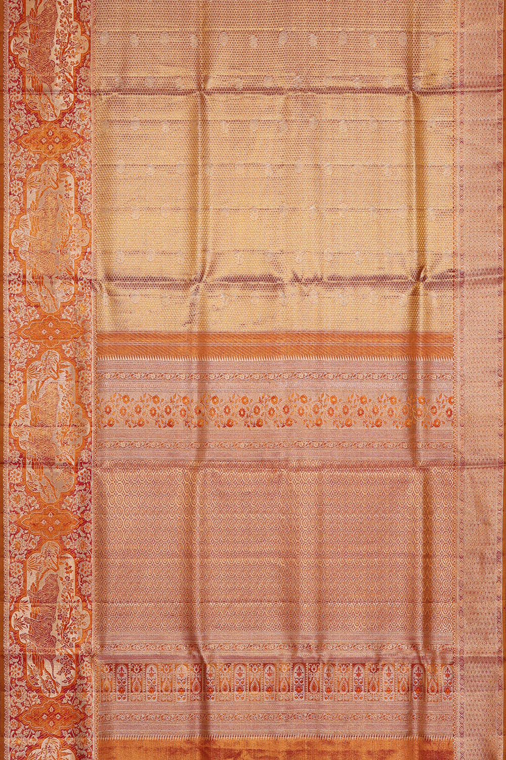 Kanchipattu Gold Tissue Brocade Saree