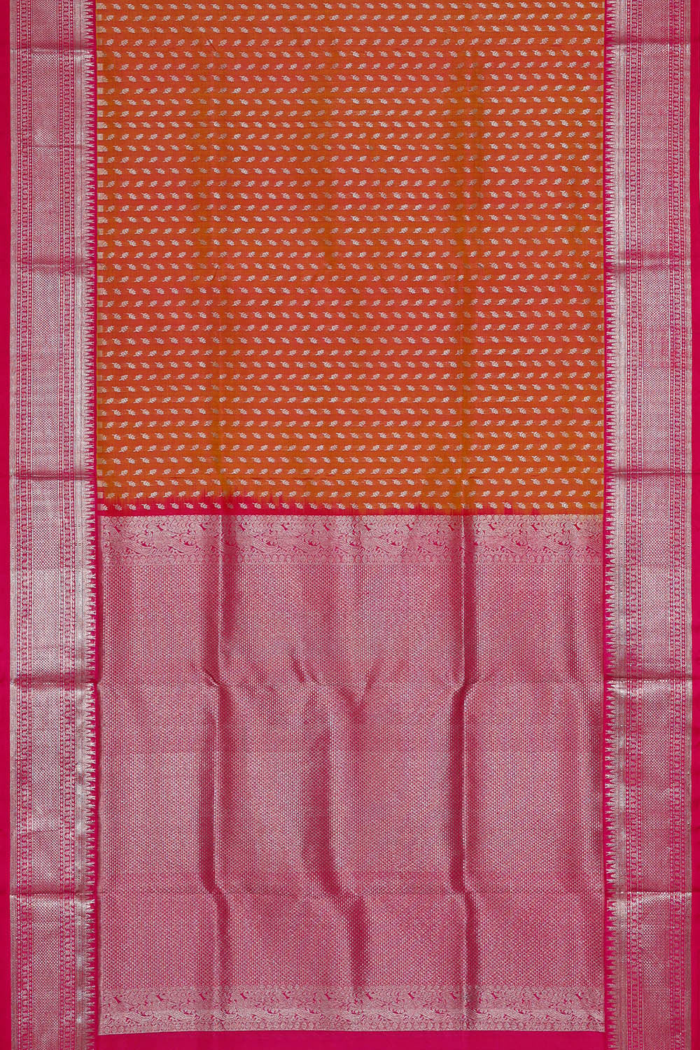 Venkatagiri Silk Orange Saree