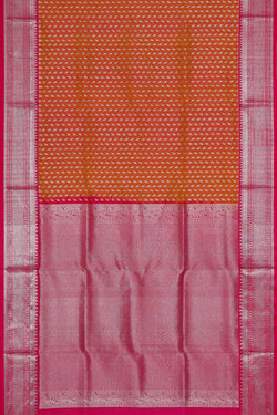 Image of Venkatagiri Silk Orange Saree