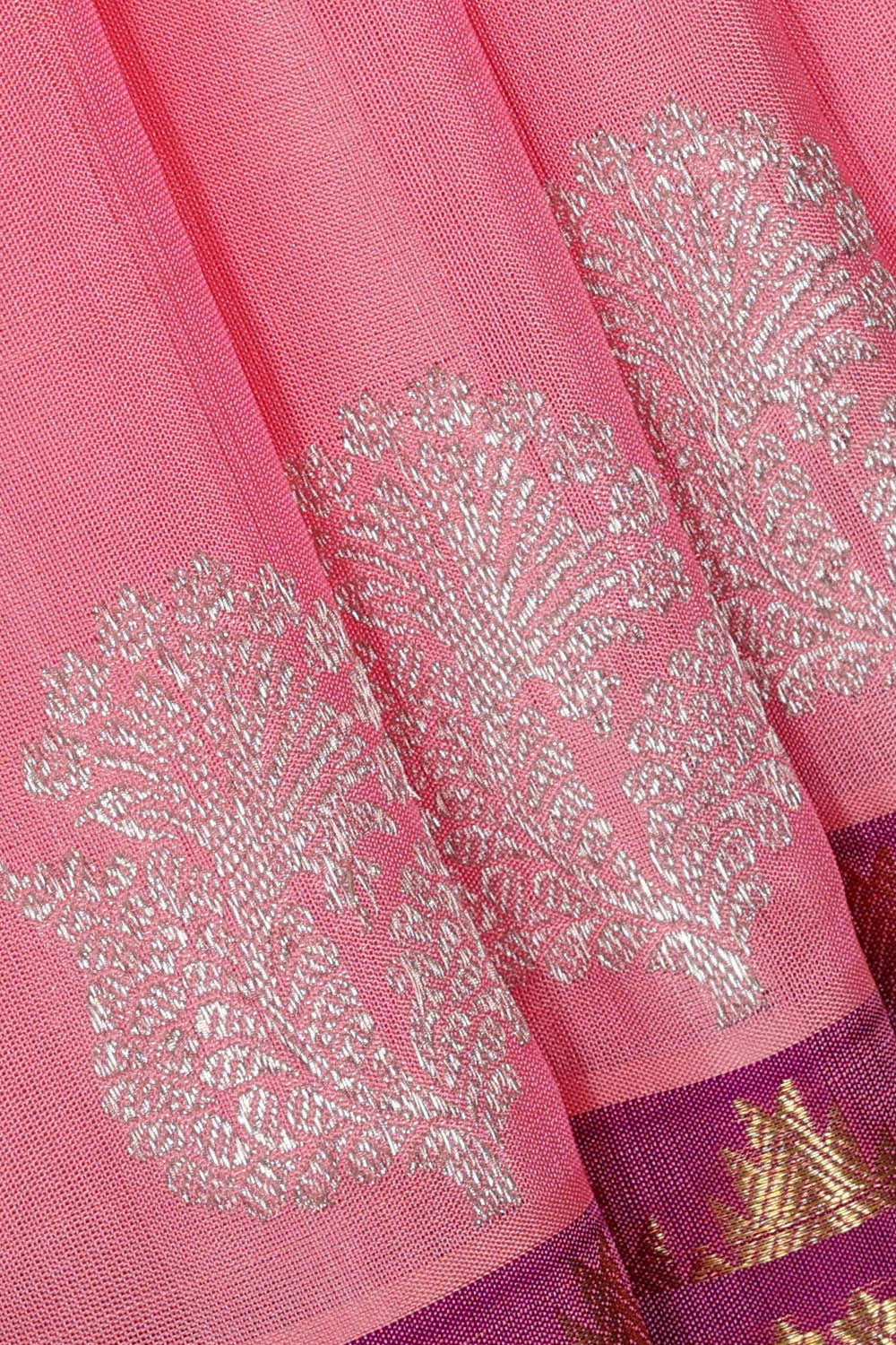 Venkatagiri Silk Pink Saree