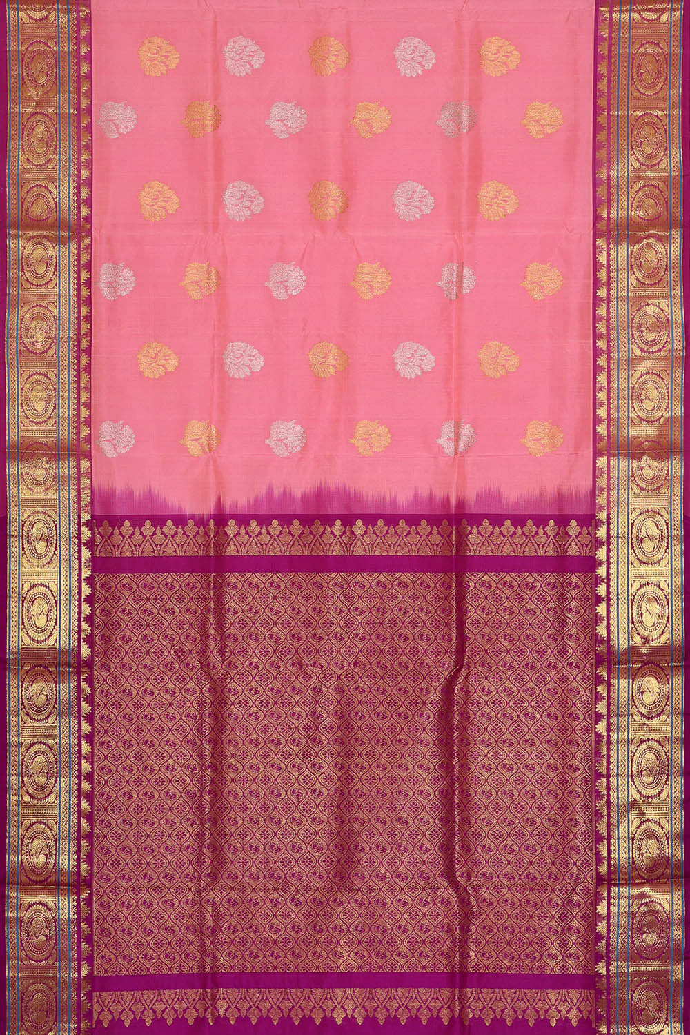 Venkatagiri Silk Pink Saree