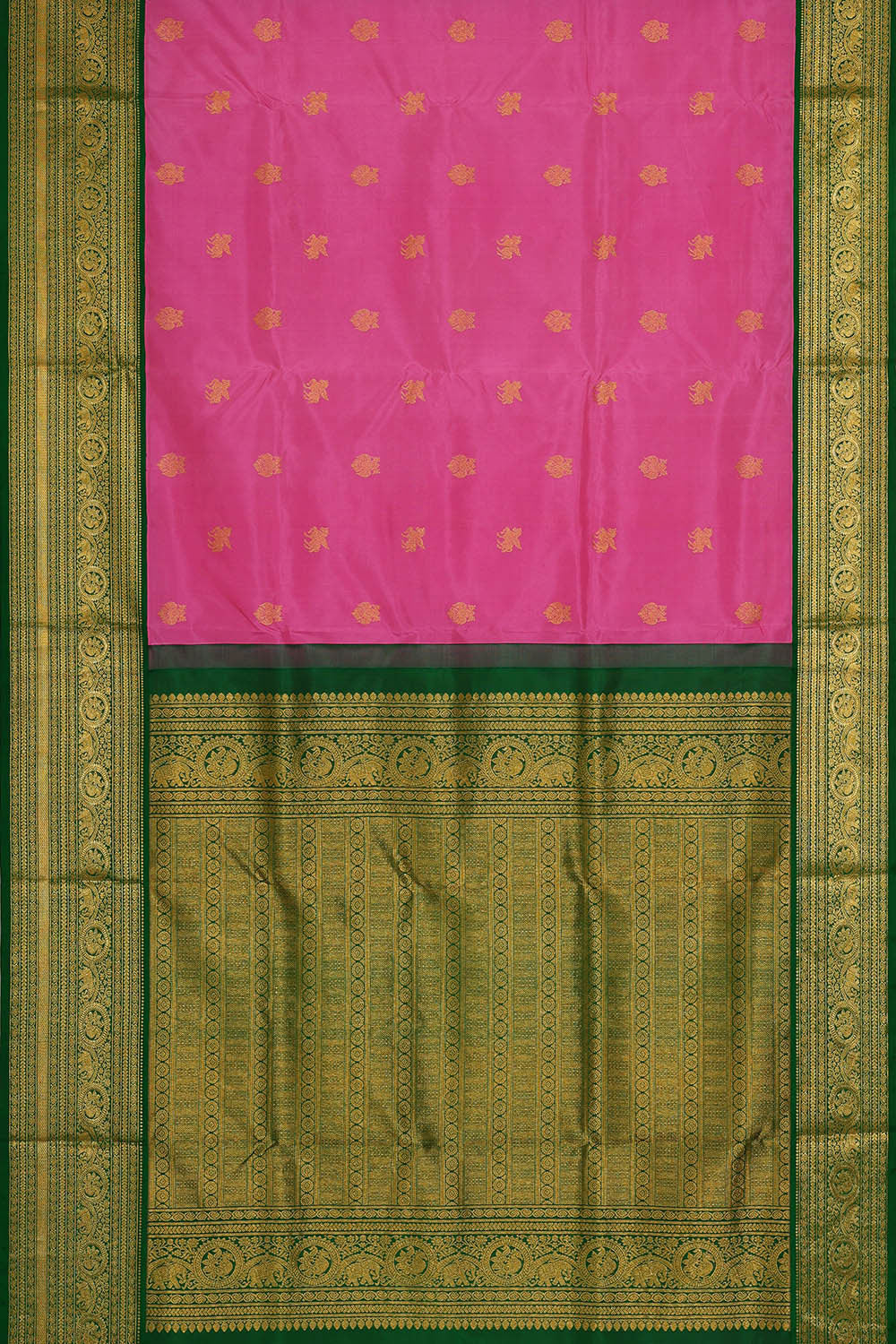 Image of Venkatagiri Silk Rose Pink Saree