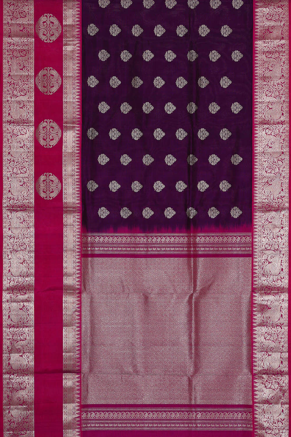 Venkatagiri Silk Violet Saree