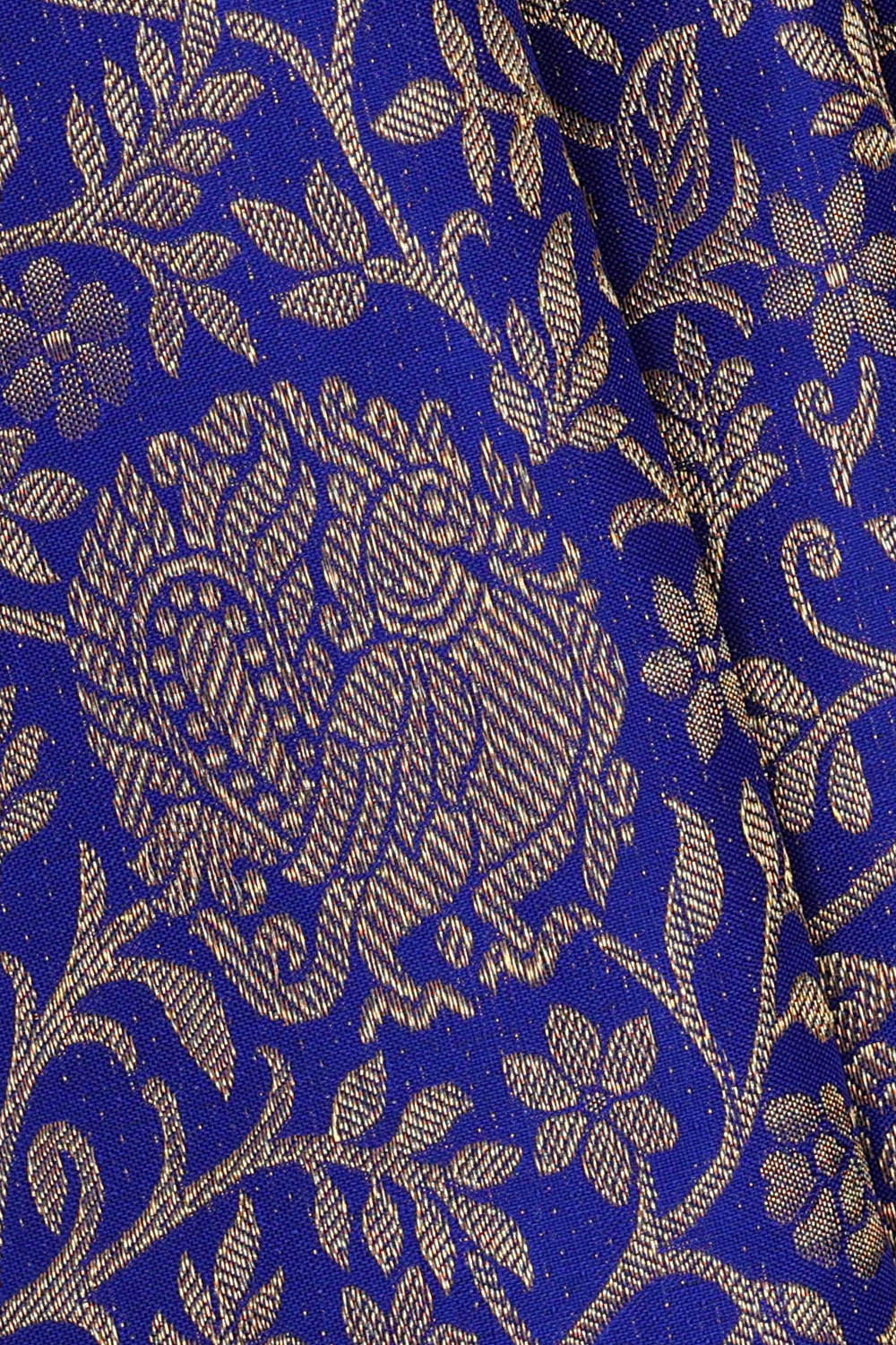 Image of Kanchipattu Royal Blue Brocade Saree