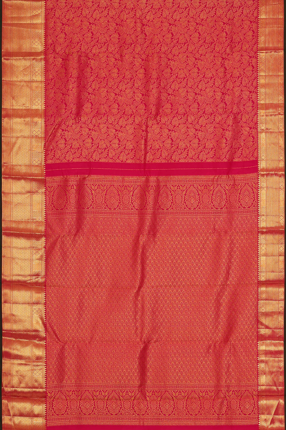 Image of Kanchipattu Rani Pink Brocade Saree