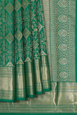 Image of Kanchipattu Green Brocade Saree