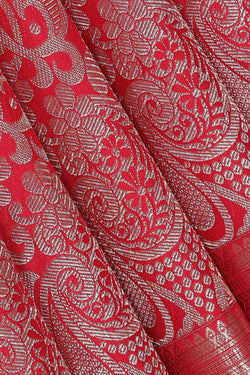 Image of Kanchipattu Red Brocade Saree