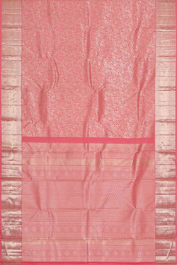 Image of Kanchipattu Pink Brocade Saree