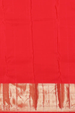 Image of Kanchipattu Red Brocade Saree