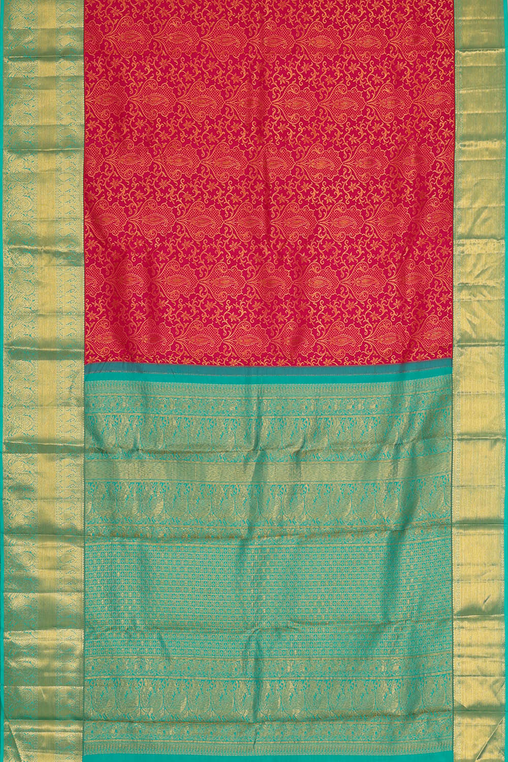 Image of Kanchipattu Rani Pink Brocade Saree