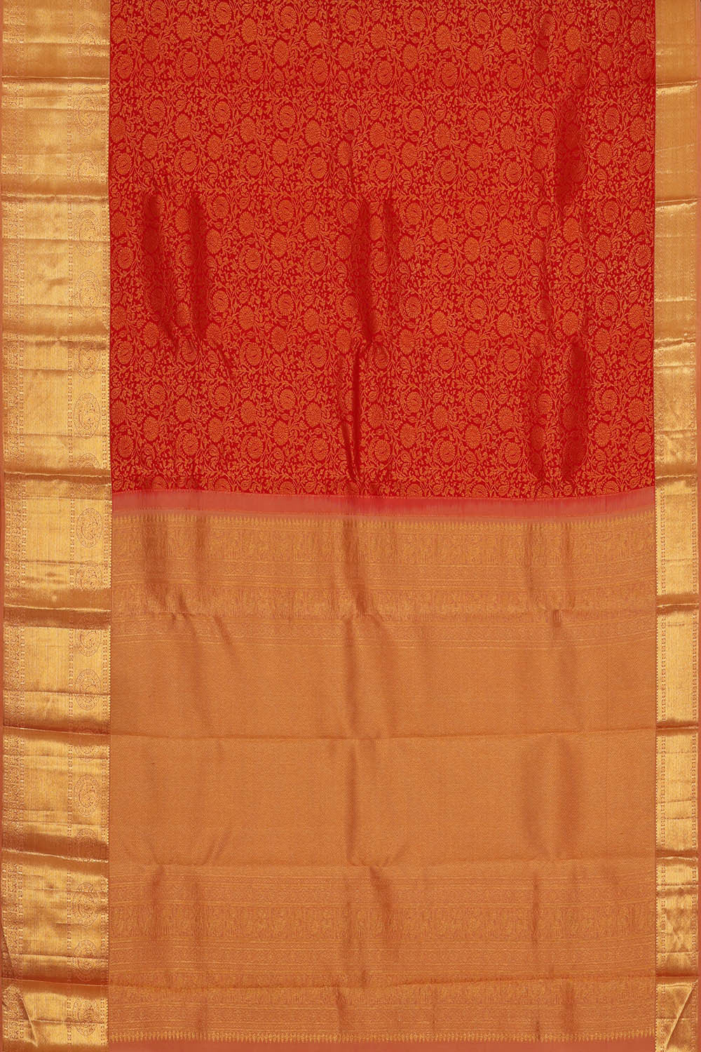 Image of Kanchipattu Red Brocade Saree