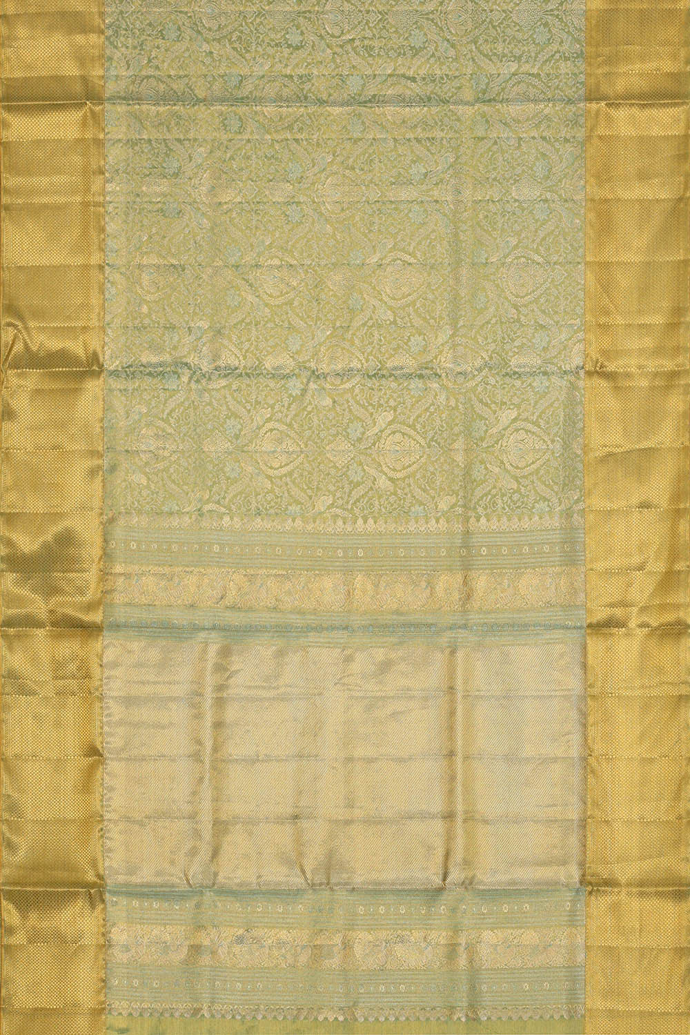 Kanchipattu Light Sea Green Tissue Brocade Saree