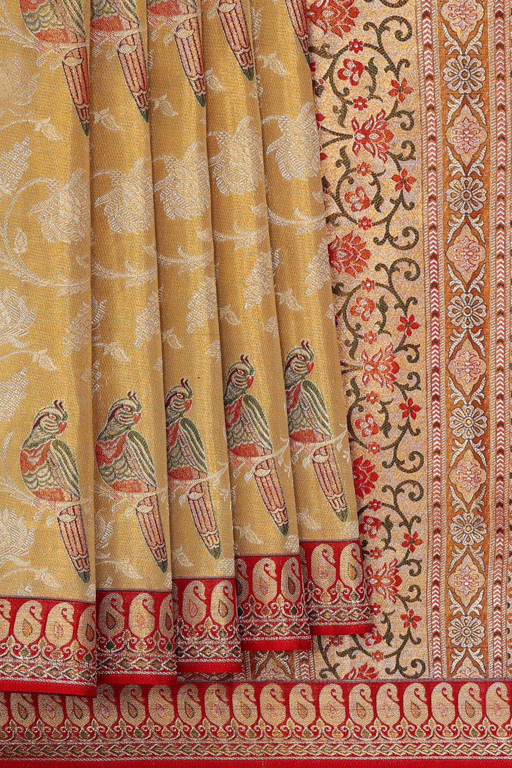 Kanchipattu Gold Tissue Brocade Saree