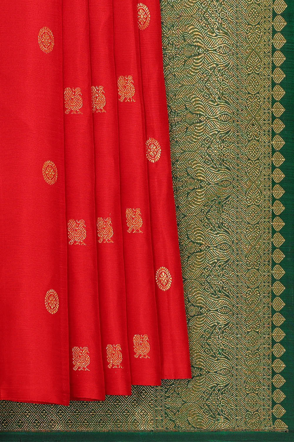 Kanchipattu Red Brocade Saree