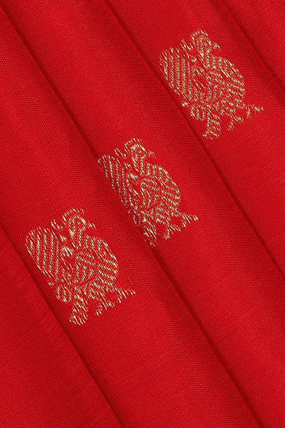 Kanchipattu Red Brocade Saree