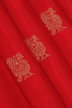 Image of Kanchipattu Red Brocade Saree