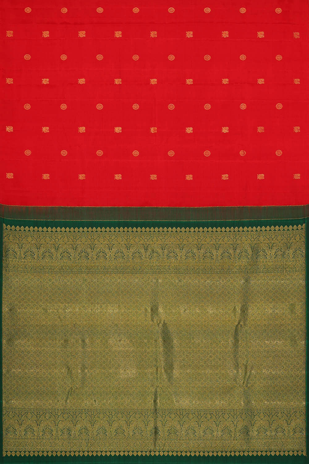 Kanchipattu Red Brocade Saree