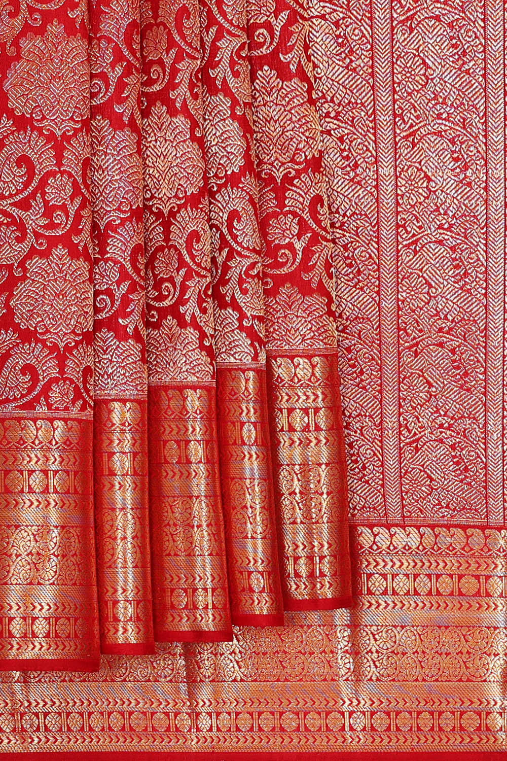 Kanchipattu Red Brocade Saree
