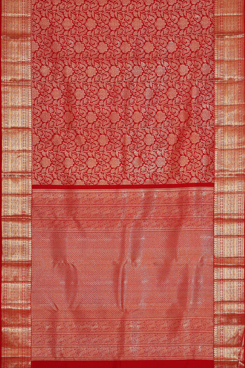 Kanchipattu Red Brocade Saree