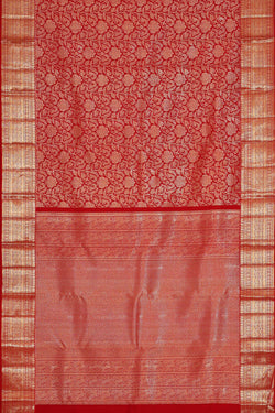 Image of Kanchipattu Red Brocade Saree