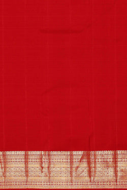 Image of Kanchipattu Red Brocade Saree