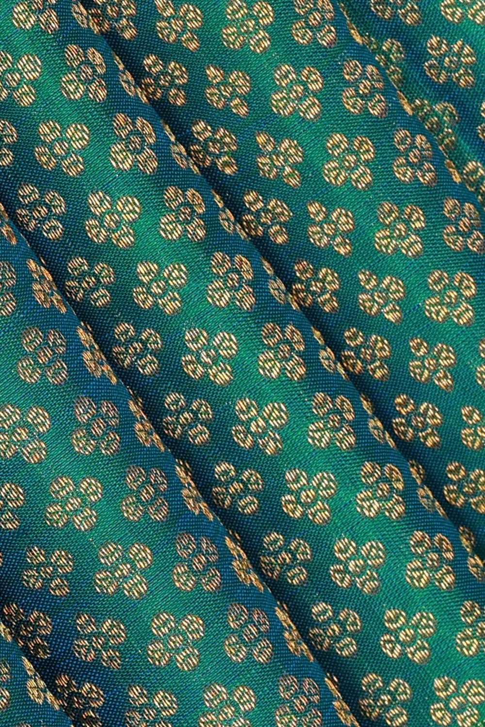 Kanchipattu Deep Sea Green Brocade Saree