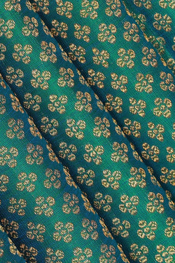 Image of Kanchipattu Deep Sea Green Brocade Saree